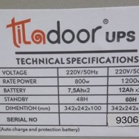 Bình Lưu điện Titadoor TU8