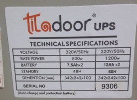 Bình Lưu điện Titadoor TU8